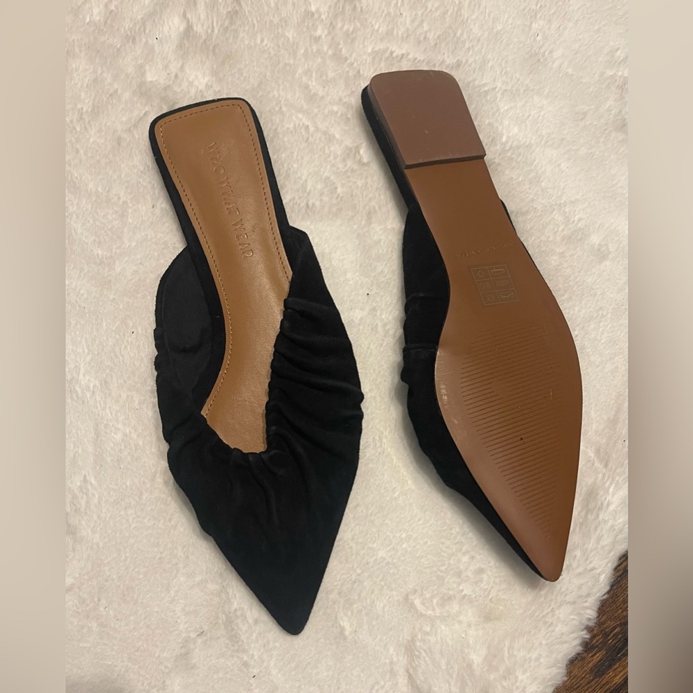 Who What Wear  elegant  women’s Black Pointed Flats size 8 - Picture 3 of 16